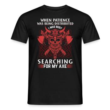 Quand la patience a été distribuée - Vikings - T-shirt homme - noir - Devant - AI Model Male 178 light (178cm)