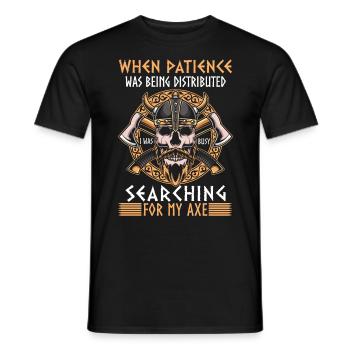 Quand la patience a été distribuée - Vikings - T-shirt homme - noir - Devant - AI Model Male 178 light (178cm)