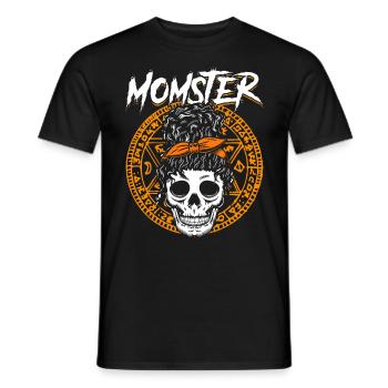 MOMSTER capture l’ d’Halloween - T-shirt homme - noir - Devant - AI Model Male 178 light (178cm)