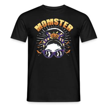 MOMSTER captures the spirit of Halloween - Men's T-Shirt - black - Front - AI Model Male 178 light (178cm)