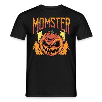 MOMSTER capture l’ d’Halloween - T-shirt homme - noir - Devant - AI Model Male 178 light (178cm)
