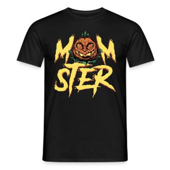 MOMSTER captures the spirit of Halloween - Men's T-Shirt - black - Front - AI Model Male 178 light (178cm)
