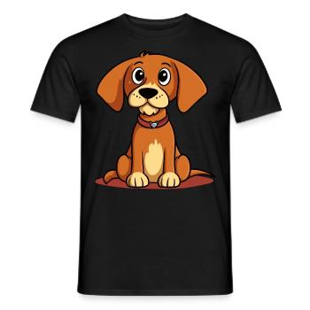 Cute dog design for dog owners - Men's T-Shirt - black - Front - AI Model Male 178 light (178cm)