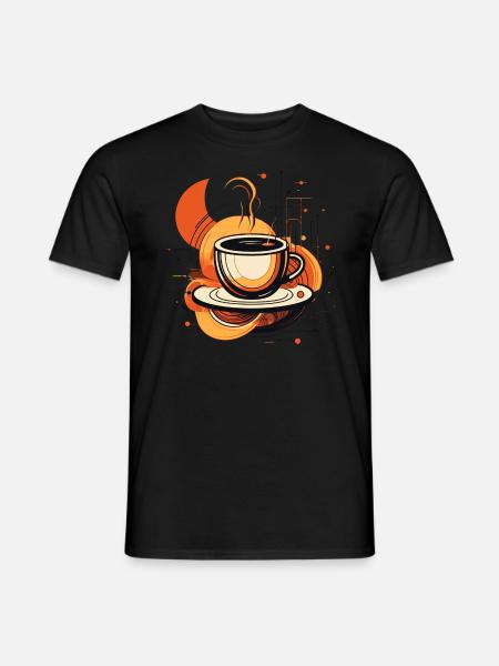Designer coffee mug - Men's T-Shirt - black