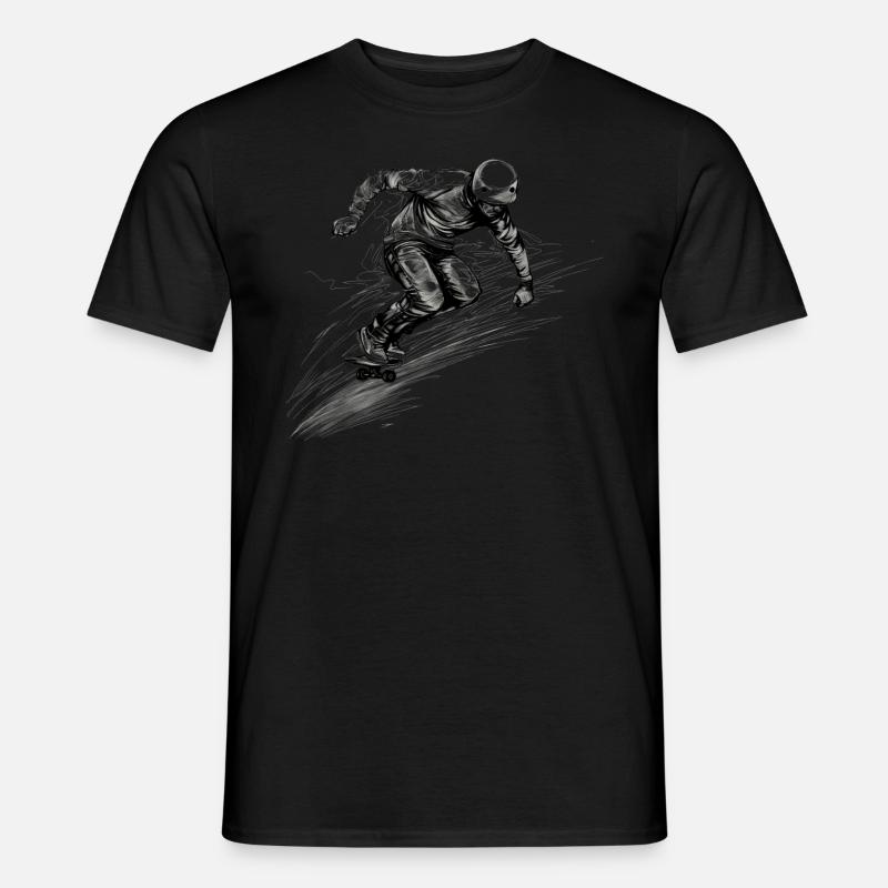 Skateboard - Männer T-Shirt - Schwarz