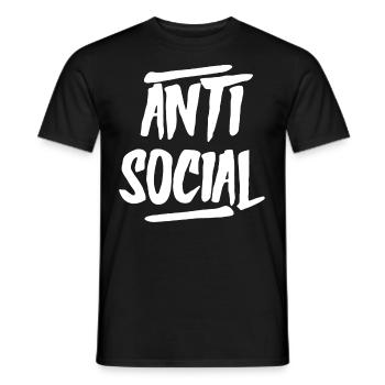 AntiSocial II W - T-shirt homme - noir - Devant - AI Model Male 178 light (178cm)