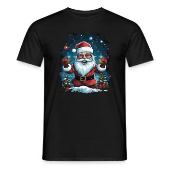 Lustiger Weihnachtsmann zu Weihnachten - Männer T-Shirt - Schwarz - Vorne - AI Model Male 178 light (178cm)