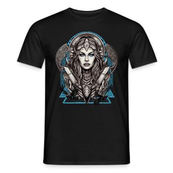 Mythologie et force La Servante du bouclier - T-shirt homme - noir - Devant - AI Model Male 178 light (178cm)