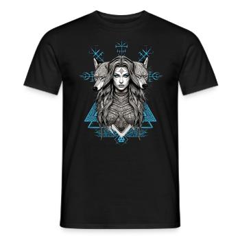 Mythologie et force La Servante du bouclier - T-shirt homme - noir - Devant - AI Model Male 178 light (178cm)