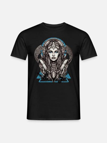 Mythology and Strength The Shieldmaiden - Men's T-Shirt - black