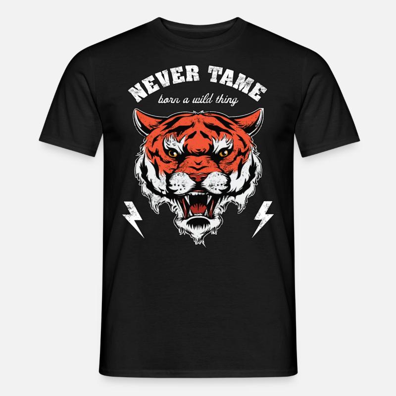 Tiger - Männer T-Shirt - Schwarz