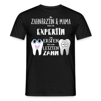 Zahnärztin Mama Zahnmedizinerin Mutter Geschenk - Männer T-Shirt - Schwarz - Vorne - AI Model Male 178 light (178cm)