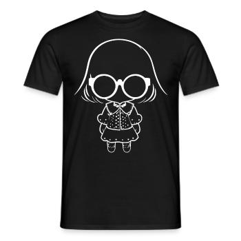 Mignon Anime Girl Gothique Manga Lunettes de soleil de conte de fées - T-shirt homme - noir - Devant - AI Model Male 178 light (178cm)