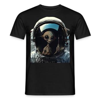 Urkomische Alien-Entführung Lustige Sonden-Astronautin - Männer T-Shirt - Schwarz - Vorne - AI Model Male 178 light (178cm)