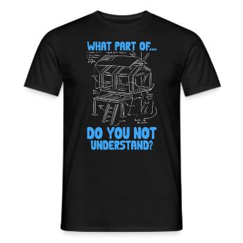 What an.. Don't you understand? Humorous wisdom - Men's T-Shirt - black - Front - AI Model Male 178 light (178cm)