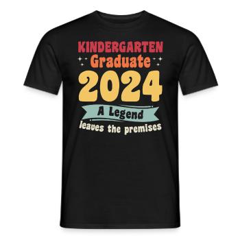 Fier diplômé de la maternelle 2024 - T-shirt homme - noir - Devant - AI Model Male 178 light (178cm)