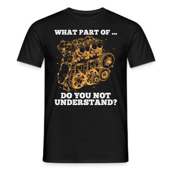 Was an.. verstehst du nicht? Humorvolle Weisheiten - Männer T-Shirt - Schwarz - Vorne - AI Model Male 178 light (178cm)