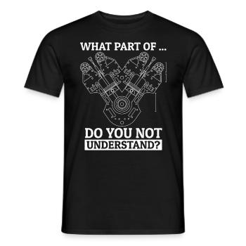What an.. Don't you understand? Humorous wisdom - Men's T-Shirt - black - Front - AI Model Male 178 light (178cm)