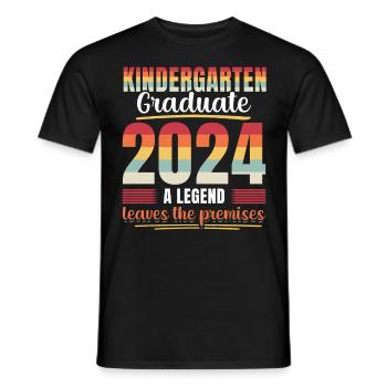 Fier diplômé de la maternelle 2024 - T-shirt homme - noir - Devant - AI Model Male 178 light (178cm)