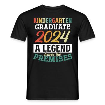 Fier diplômé de la maternelle 2024 - T-shirt homme - noir - Devant - AI Model Male 178 light (178cm)