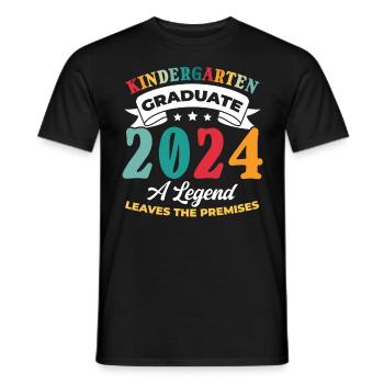 Fier diplômé de la maternelle 2024 - T-shirt homme - noir - Devant - AI Model Male 178 light (178cm)