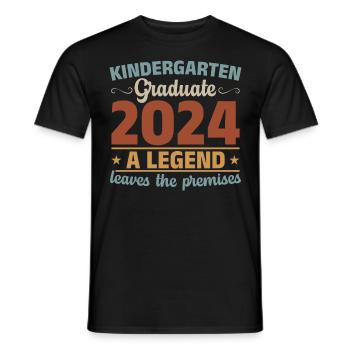 Fier diplômé de la maternelle 2024 - T-shirt homme - noir - Devant - AI Model Male 178 light (178cm)