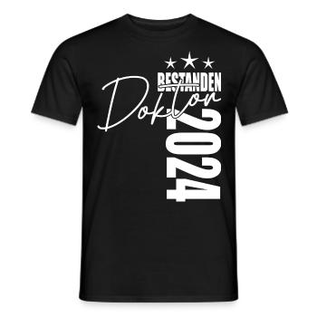 Doktor bestanden - Männer T-Shirt - Schwarz - Vorne - AI Model Male 178 light (178cm)