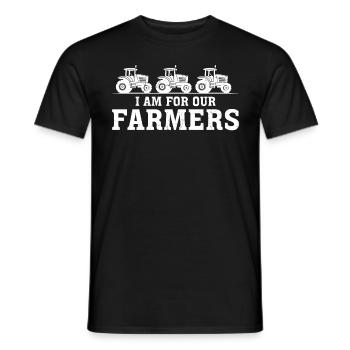 Soutenez nos agriculteurs - pour nos agriculteurs - T-shirt homme - noir - Devant - AI Model Male 178 light (178cm)