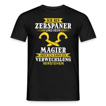 Zerspaner mein Handwerk beherrsche ich meisterhaft - Männer T-Shirt - Schwarz - Vorne - AI Model Male 178 light (178cm)