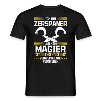Zerspaner mein Handwerk beherrsche ich meisterhaft - Männer T-Shirt - Schwarz - Vorne - AI Model Male 178 light (178cm)