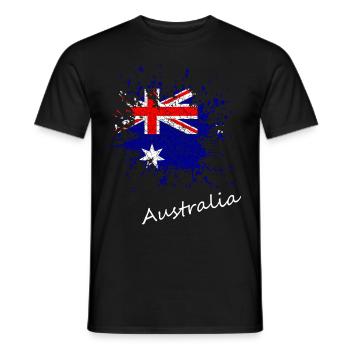 Australien - Männer T-Shirt - Schwarz - Vorne - AI Model Male 178 light (178cm)