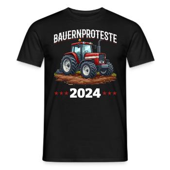 Unity and Determination in Agriculture - Men's T-Shirt - black - Front - AI Model Male 178 light (178cm)
