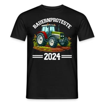 Unity and Determination in Agriculture - Men's T-Shirt - black - Front - AI Model Male 178 light (178cm)