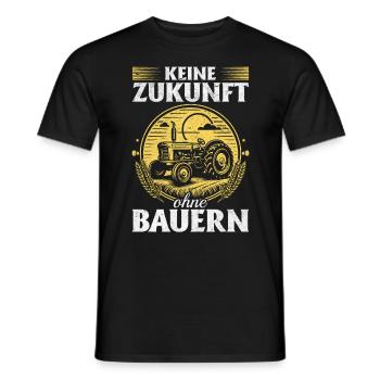 Keine Zukunft ohne Bauern - Männer T-Shirt - Schwarz - Vorne - AI Model Male 178 light (178cm)