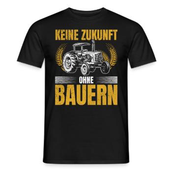 Keine Zukunft ohne Bauern - Männer T-Shirt - Schwarz - Vorne - AI Model Male 178 light (178cm)