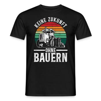 Keine Zukunft ohne Bauern - Männer T-Shirt - Schwarz - Vorne - AI Model Male 178 light (178cm)