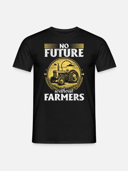 No future without farmers - Men's T-Shirt - black