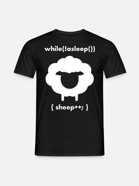Schafe zählen im Schlaf Sheep Plus Plus - Männer T-Shirt - Schwarz