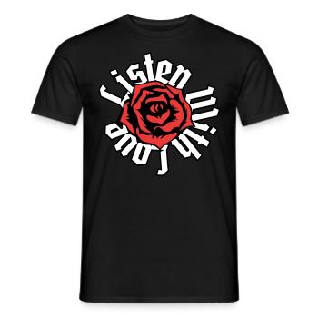 Listen With Love Mental Awareness Therapy - Men's T-Shirt - black - Front - AI Model Male 178 light (178cm)