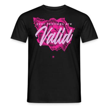 Your Feelings Are Valid Anxiety Depression - Men's T-Shirt - black - Front - AI Model Male 178 light (178cm)