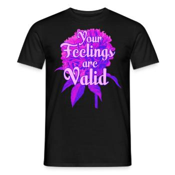 Your Feelings Are Valid Anxiety Depression Therapy - Men's T-Shirt - black - Front - AI Model Male 178 light (178cm)