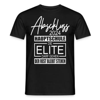 Abschluss 2024 Hauptschule - Männer T-Shirt - Schwarz - Vorne - AI Model Male 178 light (178cm)