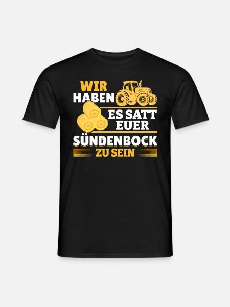 Wir haben es satt, euer Sündenbock zu sein - Männer T-Shirt - Schwarz