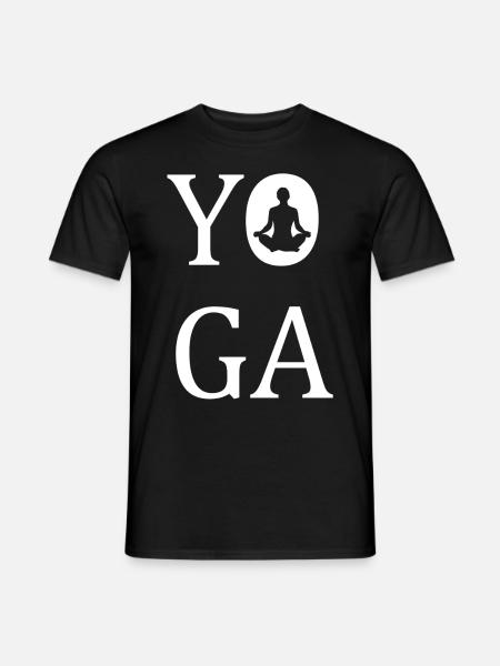 Yoga - Männer T-Shirt - Schwarz