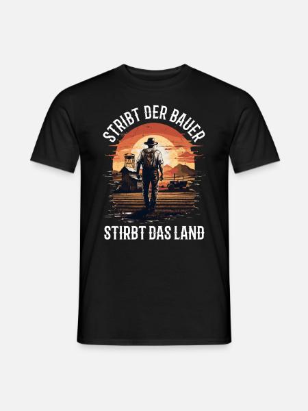 Peasant power: If the farmer dies, the land dies - Men's T-Shirt - black