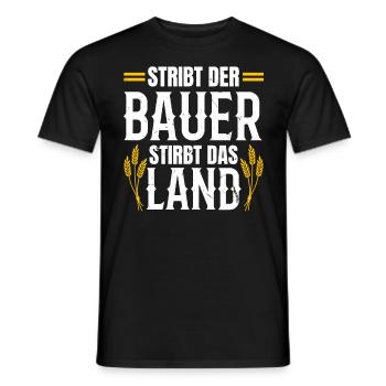 Bauernkraft: Stirbt der Bauer, stirbt das Land - Männer T-Shirt - Schwarz - Vorne - AI Model Male 178 light (178cm)