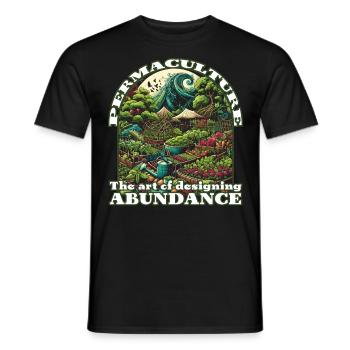 Permaculture Garden Food Forest Design - Men's T-Shirt - black - Front - AI Model Male 178 light (178cm)