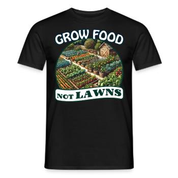 Anbau von Lebensmitteln statt Rasen Permakultur Food Forest - Männer T-Shirt - Schwarz - Vorne - AI Model Male 178 light (178cm)