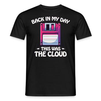 Back In My Day Retro 3,5 Zoll Diskette - Männer T-Shirt - Schwarz - Vorne - AI Model Male 178 light (178cm)