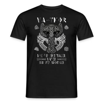 Vathor - Father's Day Father's Day Gift Viking - Men's T-Shirt - black - Front - AI Model Male 178 light (178cm)